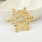 New Fashion Shining Rhinestone Crystal Snowflake Brooch Collar Clip Pin Clothes Accessory Scarf Buckle Nice Holiday for Women Lady Wedding Party Gift