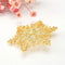 New Fashion Shining Rhinestone Crystal Snowflake Brooch Collar Clip Pin Clothes Accessory Scarf Buckle Nice Holiday for Women Lady Wedding Party Gift