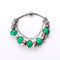 Fashion Unique Vintage Retro Woman Girl Silver Plated Metal Zinc Alloy Bracelet Bangle Beads Strand Charm Fine Jewelry for Gift Party