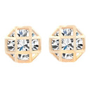 Fashion Charm Zircon Crystal Rhinestone Gold Plated Metal Copper Ear Stud Earring Jewelry for Women