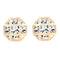 Fashion Charm Zircon Crystal Rhinestone Gold Plated Metal Copper Ear Stud Earring Jewelry for Women