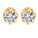 Fashion Charm Zircon Crystal Rhinestone Gold Plated Metal Copper Ear Stud Earring Jewelry for Women