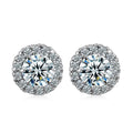 Fashion Charm Zircon Crystal Rhinestone Gold Plated Metal Copper Ear Stud Earring Jewelry for Women