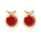 Fashion Charm Zircon Crystal Rhinestone Gold Plated Metal Copper Ear Stud Earring Jewelry for Women