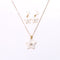 Fashion Charming Christmas Metal Zinc Alloy Necklace Earrings Enamel Jewelry Set for Woman Girls Party Holiday