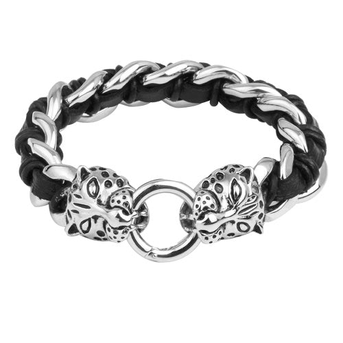 New Fashion Charm Man's Male Stainless Steel Cuff Bangle Bracelet Chain Wristband Jewelry for Band Party