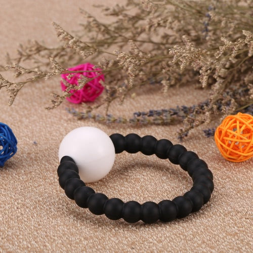 HOT Cute 100% Food Grade Silicone Bracelet Bangles with Round Bell Chewable Beads BPA Free Teethers Nursing Soothing Jewelry Toy for Baby Boys Girls Toddler Gift Mom