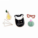 Fashion Cute Lovely Collar Shirt Brooch Badge Set Clip Pin Jewelry Clothes Accessory for Women Gift Decoration Kids