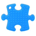 100% Food Grade Silicone Hand Held Irregular Jigsaw Puzzle Autism Awareness Teether Teething Pendant for Necklace Chew Baby Toddler Nursing Jewelry Toy Mom to Wear BPA Free DIY