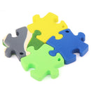 100% Food Grade Silicone Hand Held Irregular Jigsaw Puzzle Autism Awareness Teether Teething Pendant for Necklace Chew Baby Toddler Nursing Jewelry Toy Mom to Wear BPA Free DIY