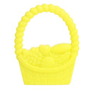 100% Food Grade Silicone Hand Held Chewable Basket Teether Teething Pendant for Necklace Chew Baby Toddler Soothing Nursing Jewelry Toy BPA Free DIY