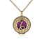 Perfume Essential Oil Diffuser Zodiac Sign Round Pendant Necklace