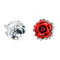 Fashion Alloy Crystal Rhinestone Ear Stud Earrings for Women Girl Rose Flower Red Blue Optional Gift Party Wedding Jewelry Accessories Charming Luxury