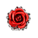 Fashion Alloy Crystal Rhinestone Ear Stud Earrings for Women Girl Rose Flower Red Blue Optional Gift Party Wedding Jewelry Accessories Charming Luxury