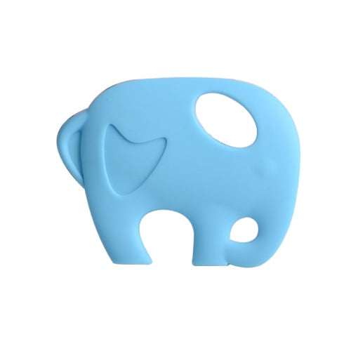 BPA Free Food Grade Silicone Elephant Toddler Teething Toys for Baby Teether Chew Teething Necklace Accessory