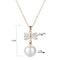 Simple New Fashion Drop Design Pendant Necklace Women Pearl Butterfly Pattern Zircon Collar Clavicle Chain