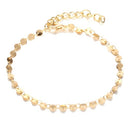 New Fashion Jewelry Personality Simple Design Retro Alloy Bright Sequin Women Bracelet Pendant Chain