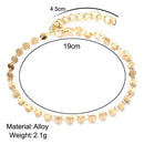 New Fashion Jewelry Personality Simple Design Retro Alloy Bright Sequin Women Bracelet Pendant Chain