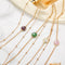 Elegant Multilayer Chain Natural Crystal Pendant Choker Gold Alloy Casual Short Clavicle Necklaces Women Unique Jewelry