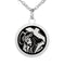 Euramerican Retro Small Round Stainless Steel Pendant Necklace Key Chain Key Ring for Women Jewelry