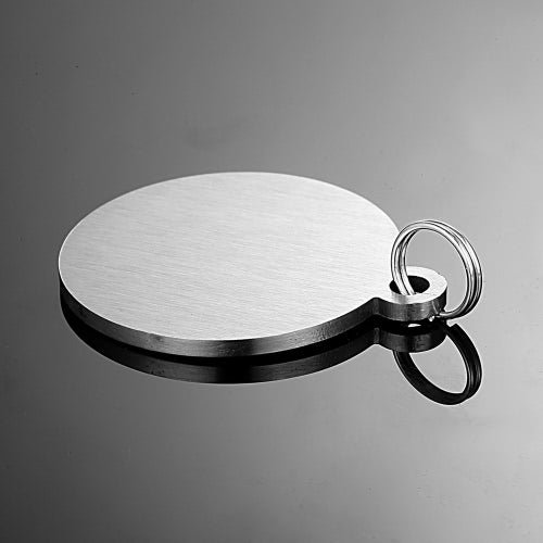 Euramerican Retro Small Round Stainless Steel Pendant Necklace Key Chain Key Ring for Women Jewelry