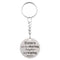 Euramerican Retro Small Round Stainless Steel Pendant Necklace Key Chain Key Ring for Women Jewelry