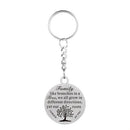 Euramerican Retro Small Round Stainless Steel Pendant Necklace Key Chain Key Ring for Women Jewelry