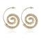 Fashion Vintage Plated Circles Round Spiral Heart Water-drop Shaped Dangle Earrings Charm Unique Women Party Earrings Jewelry