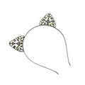 Fashion Cat Ears Hair Hoop Headband for Women Cute Cat Ears Crystal Crown Tiara Hairband Princess Headdress