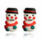 Handmade Cute Snowman Ear Studs