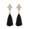 Women Fashion Rhinestones Wool Rope Tassels Earring Gorgeous Jewelry Retro Drop Earring