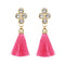 Women Fashion Rhinestones Wool Rope Tassels Earring Gorgeous Jewelry Retro Drop Earring