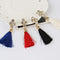 Women Fashion Rhinestones Wool Rope Tassels Earring Gorgeous Jewelry Retro Drop Earring