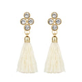 Women Fashion Rhinestones Wool Rope Tassels Earring Gorgeous Jewelry Retro Drop Earring