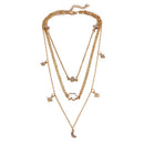 Fashion Multi-layer Necklace Moon Star Elephant Pendant Necklace Clavicle Chain Women Jewelry