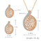 Fashion Hollowed-out Jewelry Set Alloy Rhinestone Necklace Earrings Women Jewelry