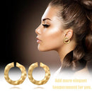 Fashion Irregular Geometry Circular Earrings for Women and Girls Round Ear Studs Accessories with Zinc Alloy