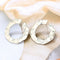 Fashion Irregular Geometry Circular Earrings for Women and Girls Round Ear Studs Accessories with Zinc Alloy