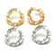 Fashion Irregular Geometry Circular Earrings for Women and Girls Round Ear Studs Accessories with Zinc Alloy