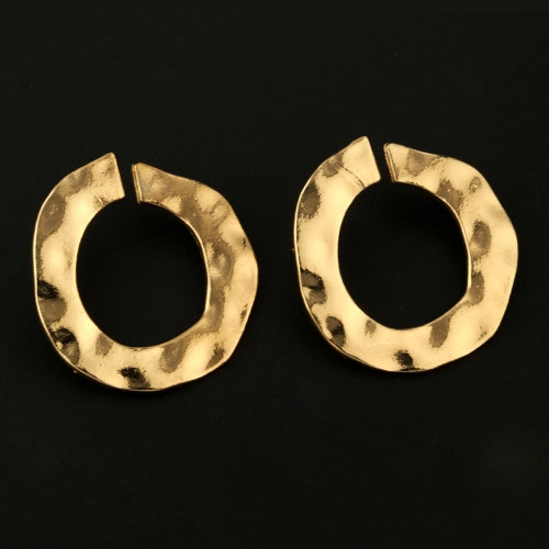 Fashion Irregular Geometry Circular Earrings for Women and Girls Round Ear Studs Accessories with Zinc Alloy