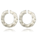 Fashion Irregular Geometry Circular Earrings for Women and Girls Round Ear Studs Accessories with Zinc Alloy