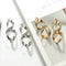 Simple and Fashion Personality Long Earrings Irregular Geometry Rotating Wave Eardrop with Zinc Alloy