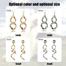 Simple and Fashion Personality Long Earrings Irregular Geometry Rotating Wave Eardrop with Zinc Alloy