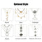 Fashion Personality Vintage Multi-layer Choker Collar Jewelry Long Pendant Necklaces Accessories for Women and Girls with Zinc Alloy