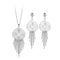 Fashion Exaggerated Swirl Gear Circle Spiral Earrings Necklace Personality Jewelry Set