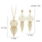 Fashion Exaggerated Swirl Gear Circle Spiral Earrings Necklace Personality Jewelry Set