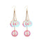 Fashion Retro Sequins Flower Earrings Exaggerated Petal Long Pendant Women Jewelry