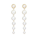 Fashion Simple Large Small Pearl Pendant Earrings Women Personality Temperament Jewelry