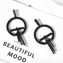 Fashion Acrylic Tassel Drop Earrings Geometric Round Circle Pendant Earrings for Women Charm Jewelry