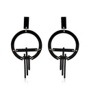 Fashion Acrylic Tassel Drop Earrings Geometric Round Circle Pendant Earrings for Women Charm Jewelry